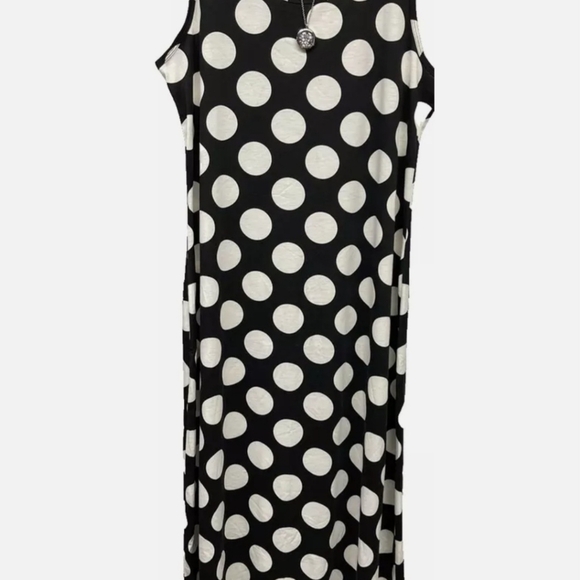 NWT Lularoe Dani LG Polka Dot B&W Maxi Dress Super Versatile One & Done or Layer - Picture 10 of 14